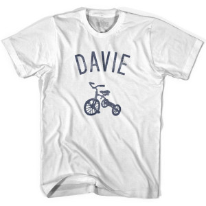 Davie City Tricycle Adult Cotton T-shirt - White Davie City Tricycle Adult Cotton T-shirt - White
