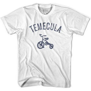 Temecula City Tricycle Adult Cotton T-shirt - White Temecula City Tricycle Adult Cotton T-shirt - White
