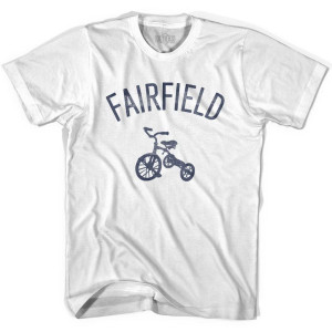 Fairfield City Tricycle Adult Cotton T-shirt - White Fairfield City Tricycle Adult Cotton T-shirt - White