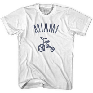 Miami City Tricycle Adult Cotton T-shirt - White