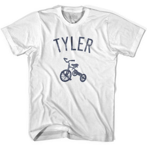 Tyler City Tricycle Adult Cotton T-shirt - White Tyler City Tricycle Adult Cotton T-shirt - White