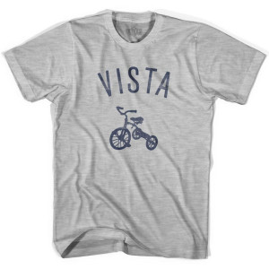 Vista City Tricycle Adult Cotton T-shirt - Grey Heather Vista City Tricycle Adult Cotton T-shirt - Grey Heather