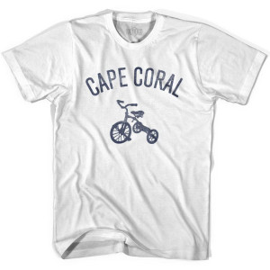 Cape Coral Tricycle Adult Cotton T-shirt - White Cape Coral Tricycle Adult Cotton T-shirt - White