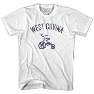 West Covina City Tricycle Adult Cotton T-shirt - White