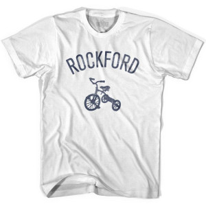 Rockford City Tricycle Adult Cotton T-shirt - White Rockford City Tricycle Adult Cotton T-shirt - White