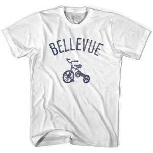 Bellevue Tricycle Adult Cotton T-shirt - White