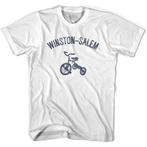 Winston-Salem City Tricycle Adult Cotton T-shirt - White Winston-Salem City Tricycle Adult Cotton T-shirt - White