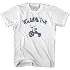 Wilmington City Tricycle Adult Cotton T-shirt - White Wilmington City Tricycle Adult Cotton T-shirt - White