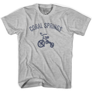 Coral Springs City Tricycle Adult Cotton T-shirt - Grey Heather Coral Springs City Tricycle Adult Cotton T-shirt - Grey Heather