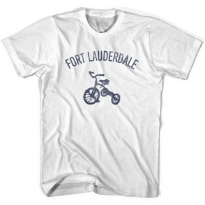 Fort Lauderdale City Tricycle Adult Cotton T-shirt - White