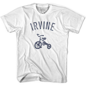 Irvine City Tricycle Adult Cotton T-shirt - White Irvine City Tricycle Adult Cotton T-shirt - White