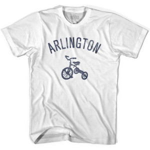 Arlington Tricycle Adult Cotton T-shirt - White Arlington Tricycle Adult Cotton T-shirt - White