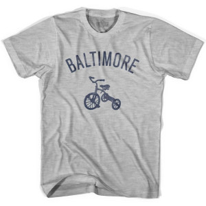 Baltimore Tricycle Adult Cotton T-shirt - Grey Heather