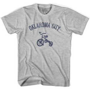 Oklahoma City Tricycle Adult Cotton T-shirt - Grey Heather Oklahoma City Tricycle Adult Cotton T-shirt - Grey Heather