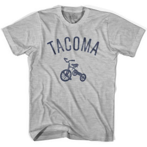 Tacoma City Tricycle Adult Cotton T-shirt - Grey Heather Tacoma City Tricycle Adult Cotton T-shirt - Grey Heather