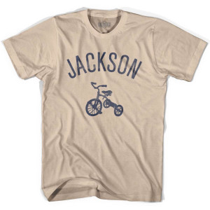 Jackson City Tricycle Adult Cotton T-shirt - Creme