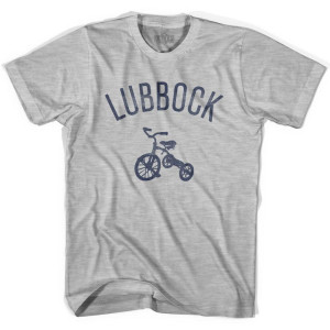 Lubbock City Tricycle Adult Cotton T-shirt - Grey Heather Lubbock City Tricycle Adult Cotton T-shirt - Grey Heather