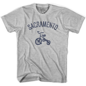 Sacramento City Tricycle Adult Cotton T-shirt - Grey Heather Sacramento City Tricycle Adult Cotton T-shirt - Grey Heather