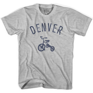 Denver City Tricycle Adult Cotton T-shirt - Grey Heather Denver City Tricycle Adult Cotton T-shirt - Grey Heather
