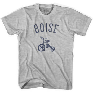 Boise Tricycle Adult Cotton T-shirt - Grey Heather