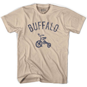 Buffalo Tricycle Adult Cotton T-shirt - Creme