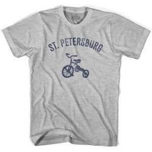 St. Petersburg City Tricycle Adult Cotton T-shirt - Grey Heather St. Petersburg City Tricycle Adult Cotton T-shirt - Grey Heather