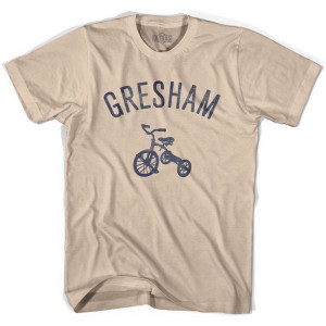 Gresham City Tricycle Adult Cotton T-shirt - Creme Gresham City Tricycle Adult Cotton T-shirt - Creme