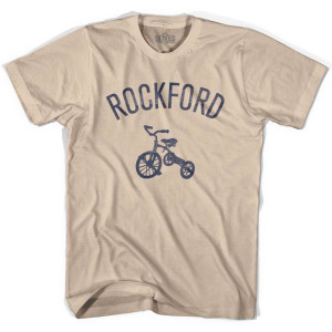 Rockford City Tricycle Adult Cotton T-shirt - Creme Rockford City Tricycle Adult Cotton T-shirt - Creme