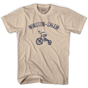Winston-Salem City Tricycle Adult Cotton T-shirt - Creme Winston-Salem City Tricycle Adult Cotton T-shirt - Creme