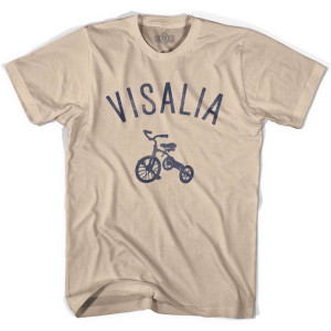 Visalia City Tricycle Adult Cotton T-shirt - Creme Visalia City Tricycle Adult Cotton T-shirt - Creme