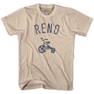 Reno City Tricycle Adult Cotton T-shirt - Creme