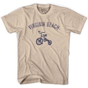 Virginia Beach City Tricycle Adult Cotton T-shirt - Creme Virginia Beach City Tricycle Adult Cotton T-shirt - Creme