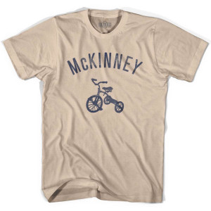 McKinney City Tricycle Adult Cotton T-shirt - Creme McKinney City Tricycle Adult Cotton T-shirt - Creme