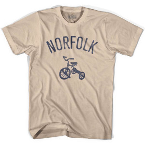 Norfolk City Tricycle Adult Cotton T-shirt - Creme Norfolk City Tricycle Adult Cotton T-shirt - Creme
