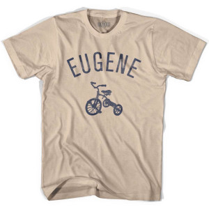 Eugene City Tricycle Adult Cotton T-shirt - Creme Eugene City Tricycle Adult Cotton T-shirt - Creme