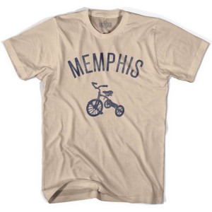 Memphis City Tricycle Adult Cotton T-shirt - Creme Memphis City Tricycle Adult Cotton T-shirt - Creme