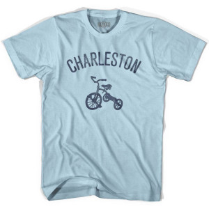Charleston Tricycle Adult Cotton T-shirt - Light Blue