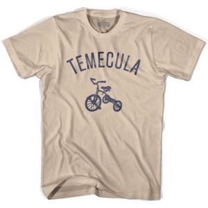 Temecula City Tricycle Adult Cotton T-shirt - Creme