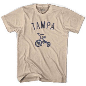 Tampa City Tricycle Adult Cotton T-shirt - Creme