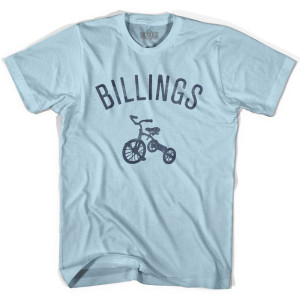 Billings Tricycle Adult Cotton T-shirt - Light Blue