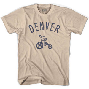 Denver City Tricycle Adult Cotton T-shirt - Creme Denver City Tricycle Adult Cotton T-shirt - Creme