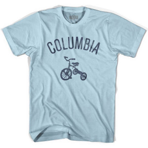 Columbia City Tricycle Adult Cotton T-shirt - Light Blue