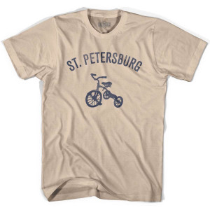 St. Petersburg City Tricycle Adult Cotton T-shirt - Creme St. Petersburg City Tricycle Adult Cotton T-shirt - Creme