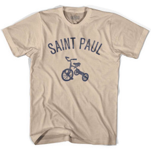 Saint Paul City Tricycle Adult Cotton T-shirt - Creme