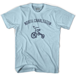 North Charleston City Tricycle Adult Cotton T-shirt - Light Blue