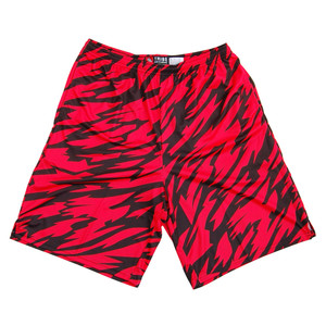 Adult Large Red and Black Two-Tone Camo Sublimated Lacrosse Shorts  Final Sale sl11