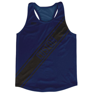 Navy Blue & Black Custom Sash Running Tank Top Racerback Track & Cross Country Singlet Jersey - Navy Blue & Black Navy Blue & Black Custom Sash Running Tank Top Racerback Track & Cross Country Singlet Jersey - Navy Blue & Black