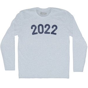 2022 Year Celebration Adult Tri-Blend Long Sleeve T-shirt - Athletic White