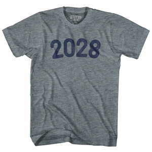2028 Year Celebration Adult Tri-Blend T-shirt - Athletic Grey