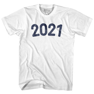 2021 Year Celebration Womens Cotton Junior Cut T-Shirt - White